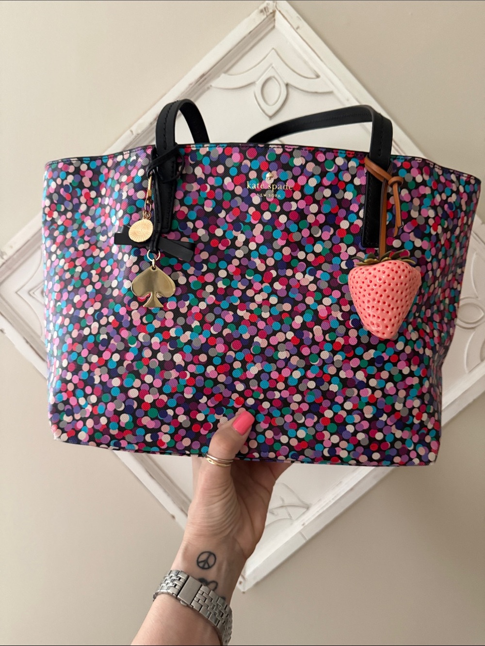 Kate Spade Confetti Hawthorne Colorful Tote